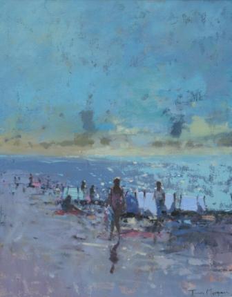 TINA MORGAN - figure with a beach towel