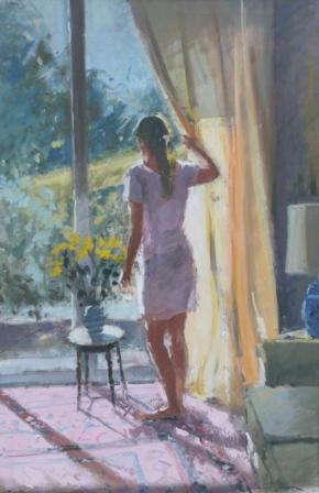 TINA MORGAN - sunlight on a curtain