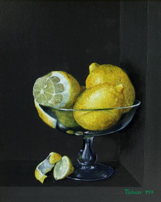Lemons in a Glass Chalice 