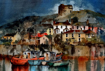 Martello Tower above Howth Harbour