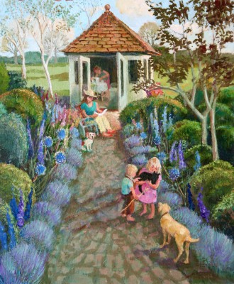 With Pets in the Blue Garden