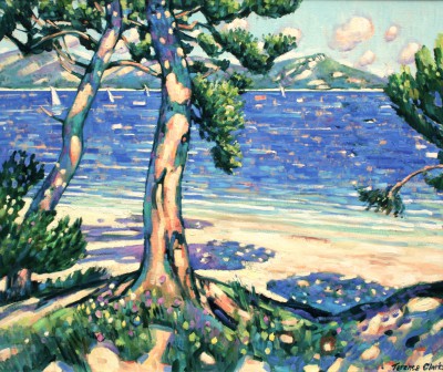 TERENCE CLARKE - view of Èze, paloma beach